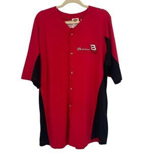Winner’s Circle Budweiser Dale Earnhardt Jr. Button Front Jersey Red Mens Large
